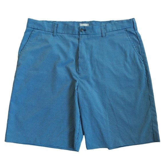 Izod Golf Other - Izod Xtreame Function Golf Shorts Blue Plaid Men's Sz 38